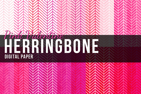 20 Pink Herringbone Papers preview 2