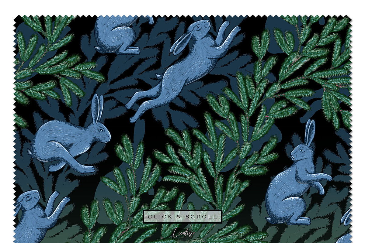 Moonlit Woodland — Winter Patterns, an Animal Illustration by Liiafis (Photo 9 of 15)