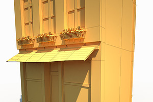 Building Facade 183 Low Poly