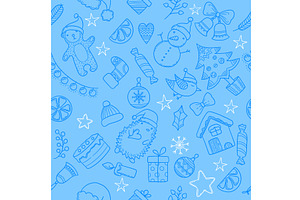 Christmas pattern. seamless, an Illustration by Onyx