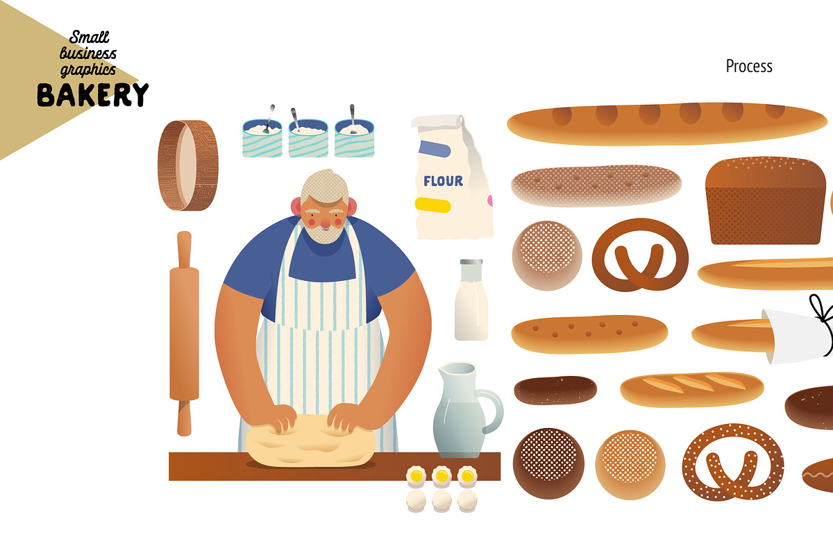 Bakery, Small business (vector), a Templates & Theme by Grivina's shop (Photo 3 of 19)