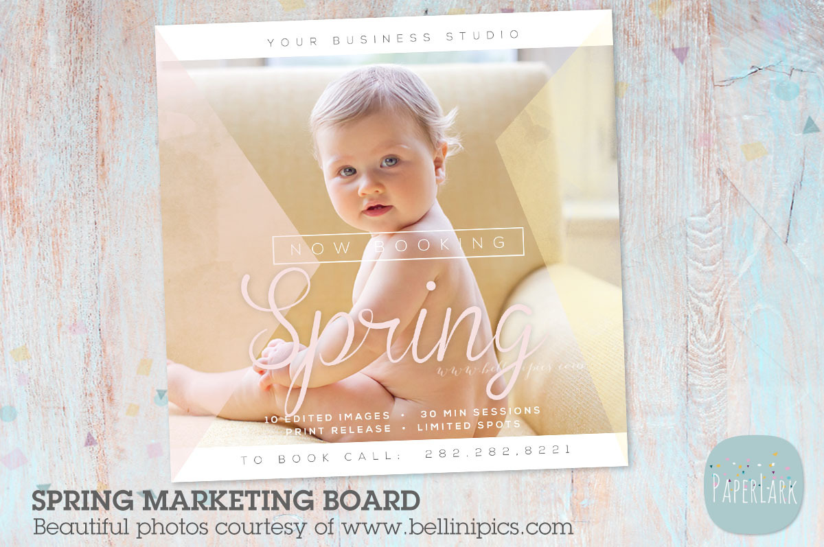 IE014 Spring Marketing Board, a Flyer Template by Paper Lark