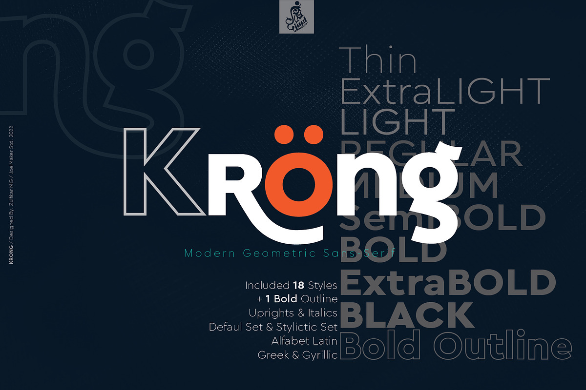 Krong Sans Serif, a Sans Serif Font by joelmaker (Photo 1 of 15)