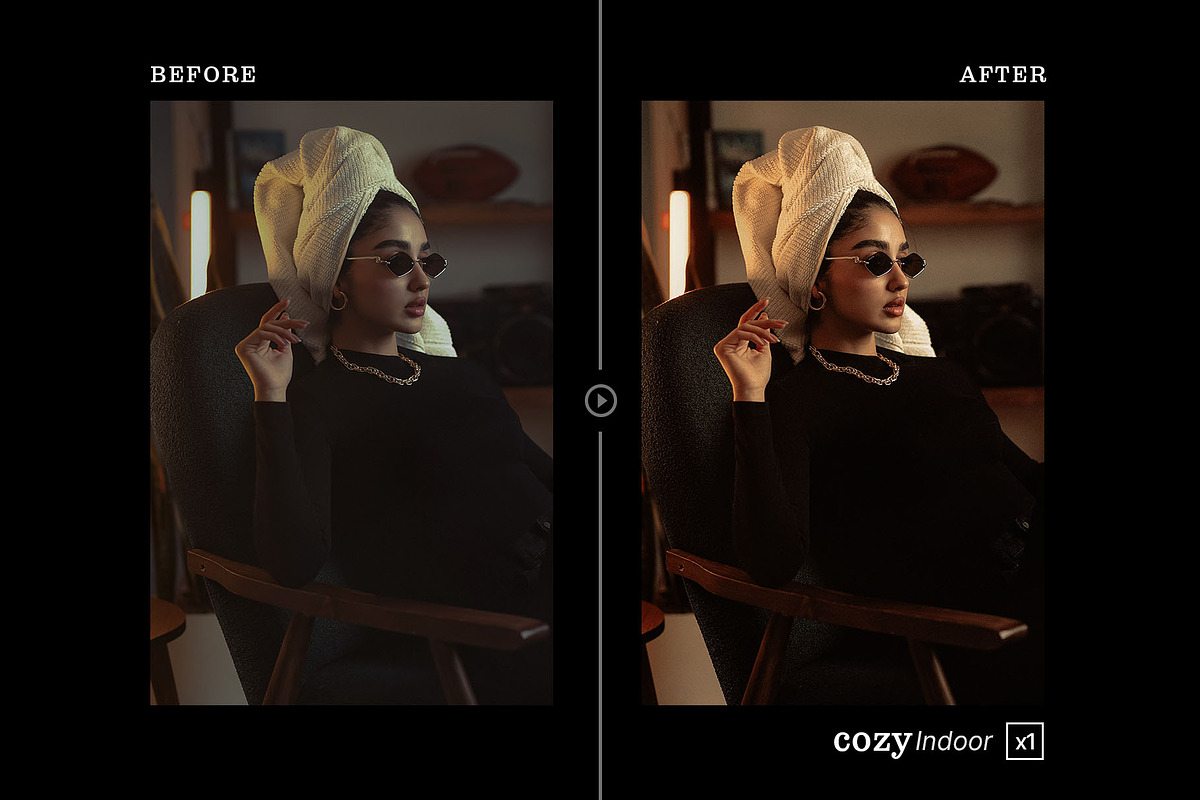 Cozy Indoor - Actions and Presets, a Preset Add-On by Hydrozi Presets (Photo 2 of 6)