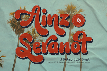 Ainz Seranot | Retro Bold Font, a Font by Denustudios