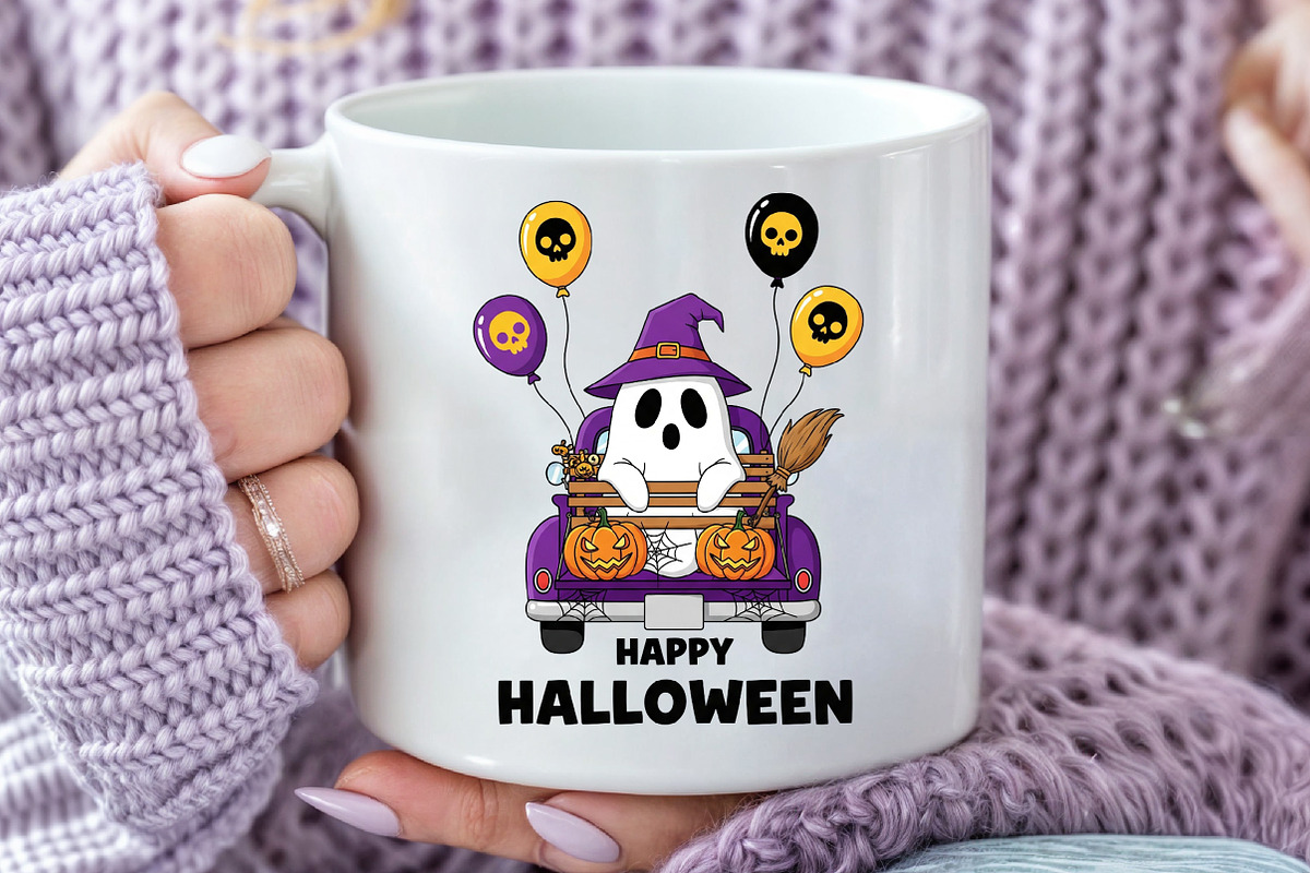 Happy Halloween Boo Truck PNG, an Illustration by Craft Nest (Photo 4 of 6)