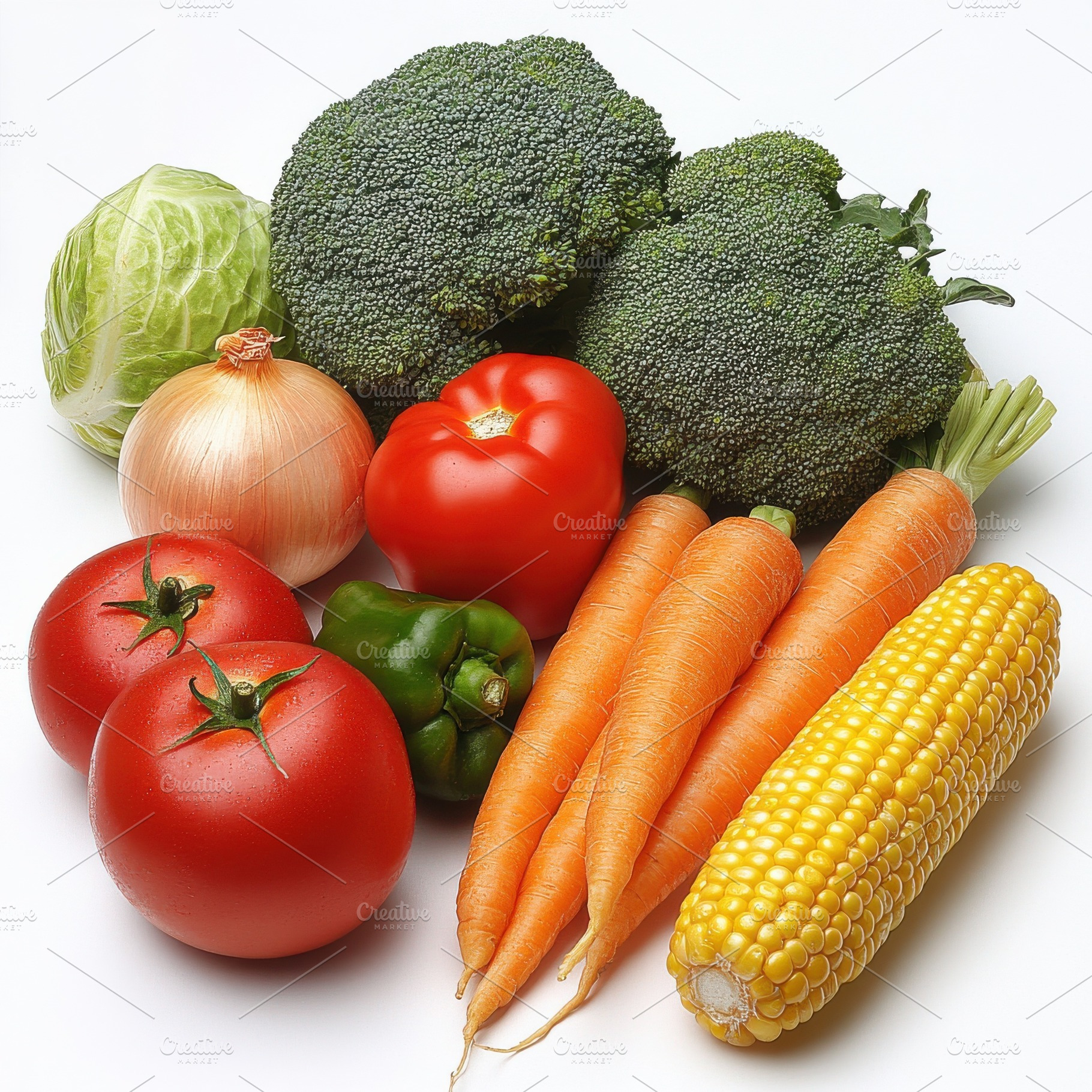 Fresh vegetables, broccoli, carrots,, a Food & Drink Photo by Pixeness Studio