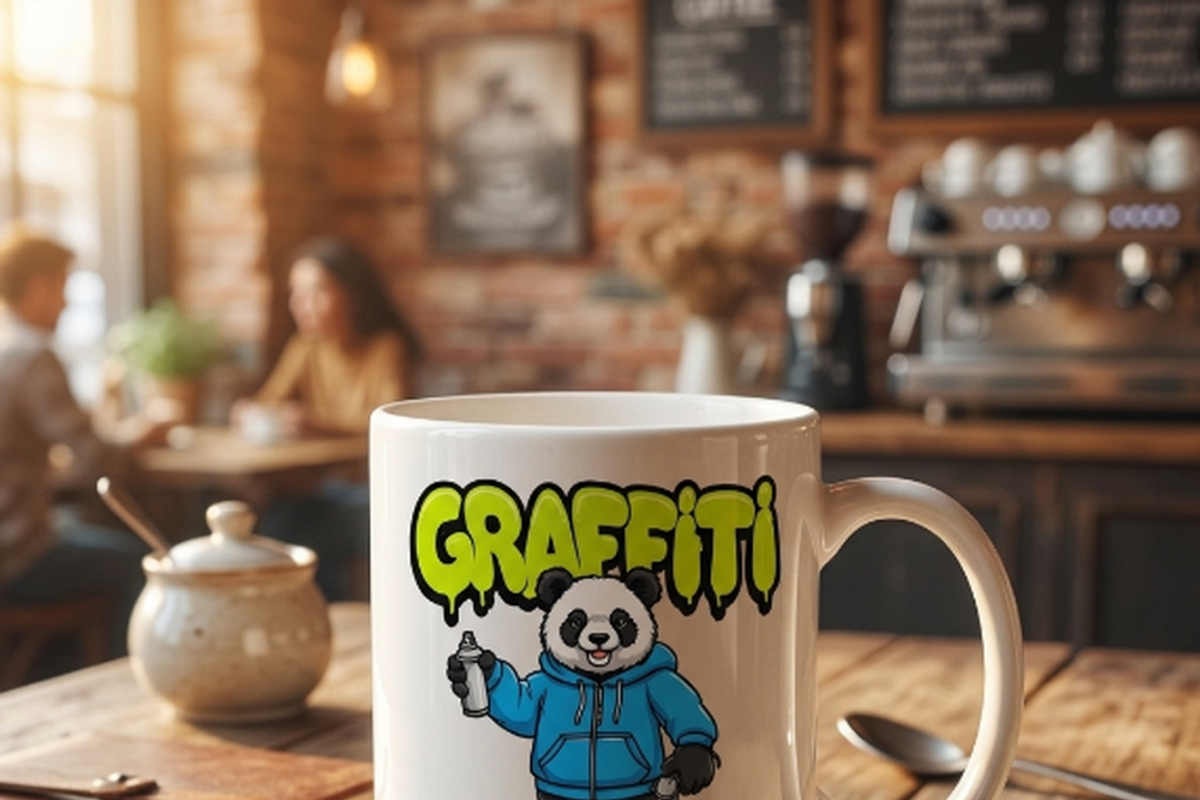 Graffiti Panda Spray Artist, a Shirt Mockup by Vector Stall (Photo 9 of 14)