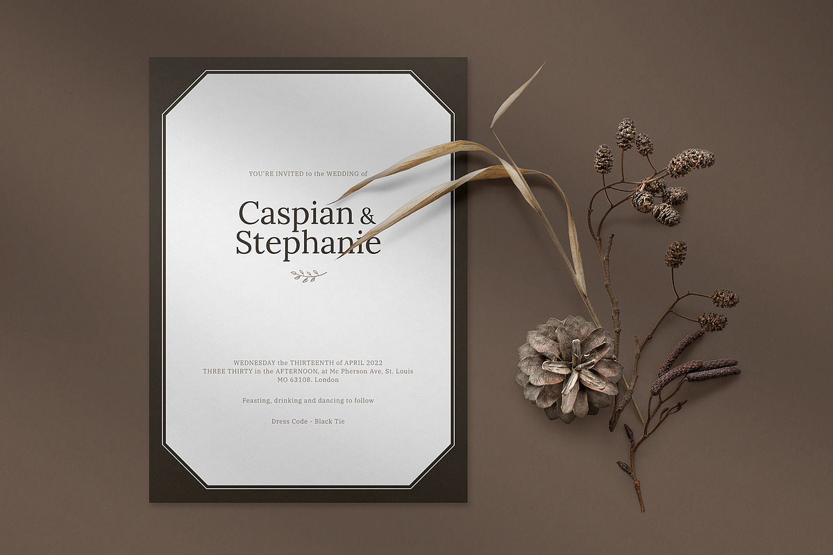 Wedding Invitation Template, an Invitation Template by My design tools (Photo 1 of 4)