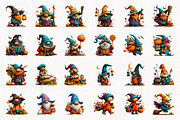 Halloween Gnome Clipart, a Seasonal Illustration by fashionaddict (Thumbnail 4 of 7)