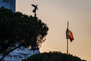 Vittoriano Monument in the sunset time, an Architecture Photo by Anna Bogush