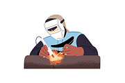 Welders work with metal set, a Work Illustration by PaperTrident (Thumbnail 5 of 9)