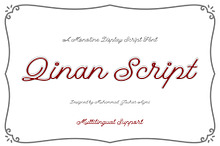 Qinan Script - monoline script font