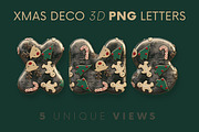 Christmas Deco - PNG Alphabet, an Object Graphic by MIIM (Thumbnail 1 of 4)