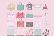 Ladies Luxury Bags walk-in closet, an Illustration by Whimseez (Thumbnail 3 of 3)