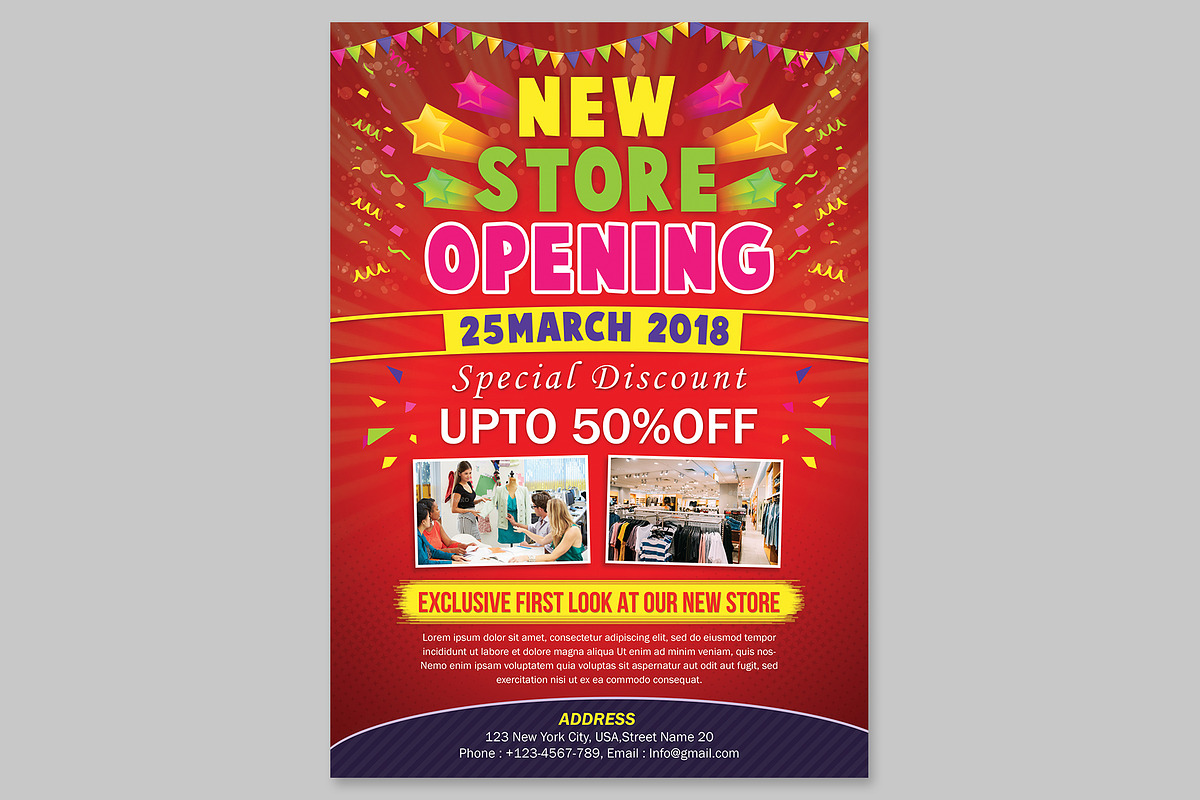 Store Opening Flyer, a Flyer Template by Creative  designer (Photo 3 of 3)