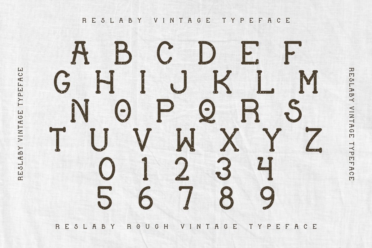 Reslaby - Vintage Slab Serif Font, a Slab Serif Font by Letterayu Studio (Photo 5 of 10)