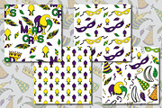 Mardi Gras - Patterns Collection, a Pattern Graphic by Elinorka (Thumbnail 3 of 3)