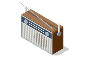 Isometric mid-century vintage, an Object Illustration by Golden Sikorka