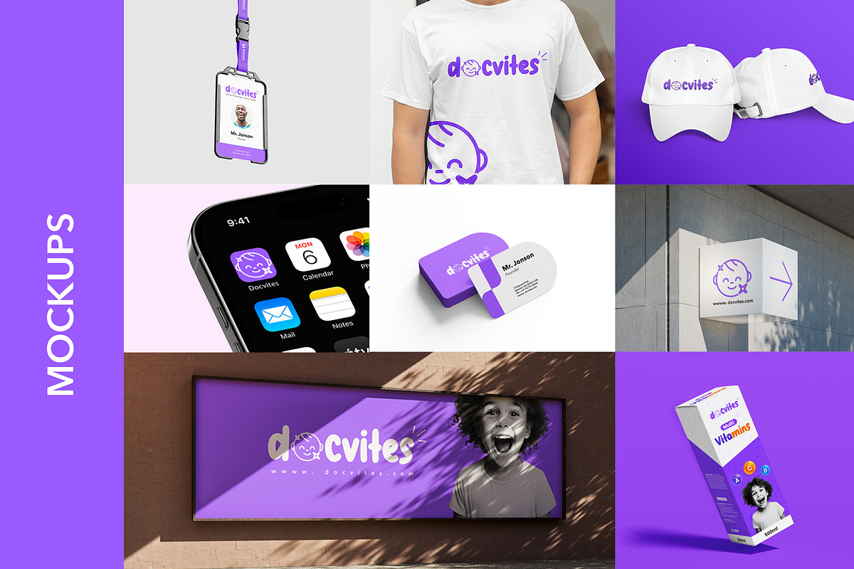Docvites Kids Vitamin Logo & Brand, a Branding & Logo Template by HOQ Advertising (Photo 10 of 10)