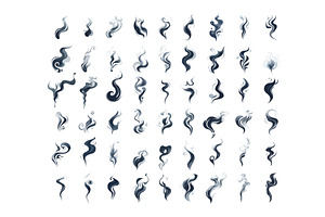 Smoke color ink sketch vector set, an Illustration by Onyx