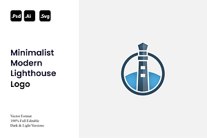 Minimalist Modern Lighthouse Logo, a Branding & Logo Template by Luxury Logos