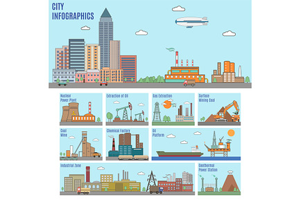 City infographics. Industry
