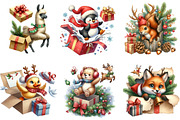 Christmas Animal Break Through Clipa, an Illustration by DreamArtGraphic (Thumbnail 4 of 5)