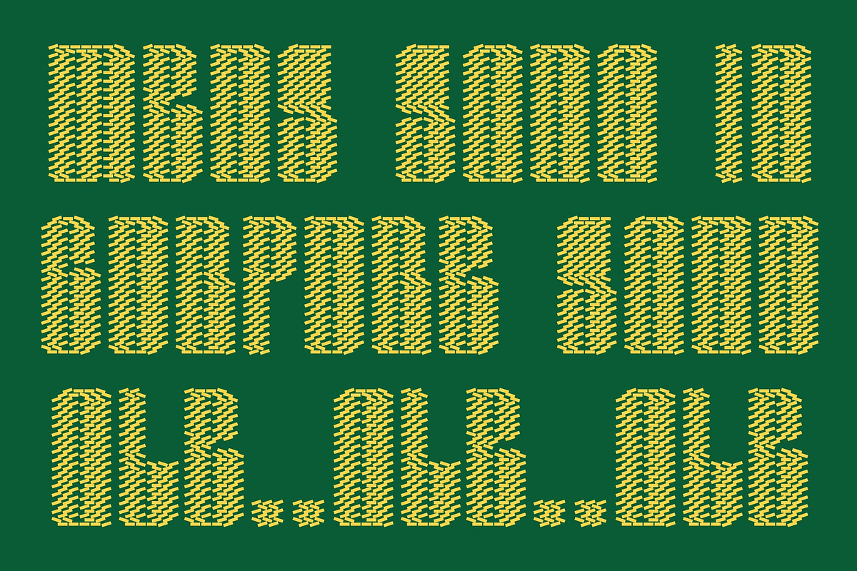 Sazzle Bricks, a Sans Serif Font by Craft Supply Co. (Photo 4 of 8)