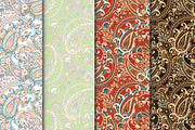 4 Fabric Paisley seamless patterns, a Pattern Graphic by antalogiya (Thumbnail 1 of 5)