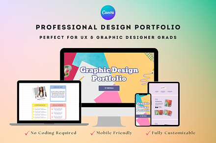 Creative Design Canva Portfolio Site, a Landing Page Template by GlamWebDesigns