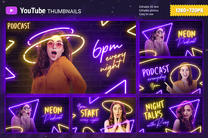 Neon YouTube Thumbnails