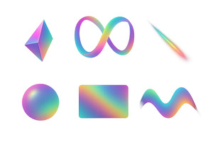 Colorful abstract shapes in various, an Illustration by ZinetroN