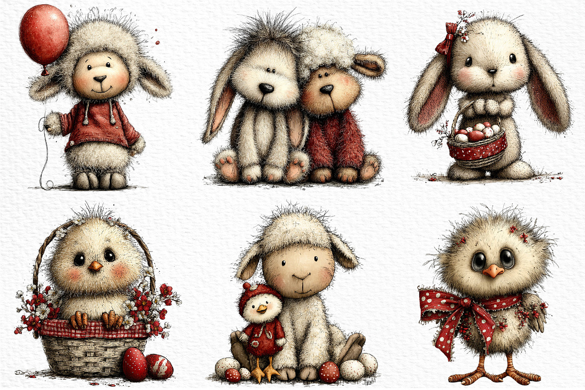 Whimsical Easter Clipart PNG, an Illustration by Craft Nest (Photo 4 of 11)
