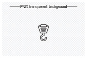 Crane Hook Line Icons Set, an Outline Icon by Designfour (Thumbnail 5 of 7)