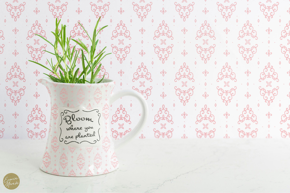 Romantic Pattern 01 Royal Tiffany, a Pattern Graphic by Euonia Meraki (Photo 14 of 17)