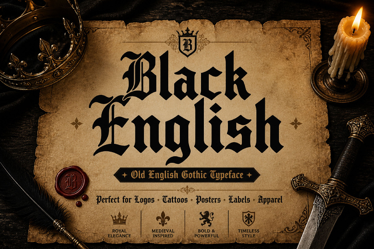 Black English, a Blackletter Font by Wow Magic (Photo 2 of 4)