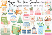 Hygge New Year Scandinavian Clipart, an Illustration by Sublimation Artist (Thumbnail 1 of 6)