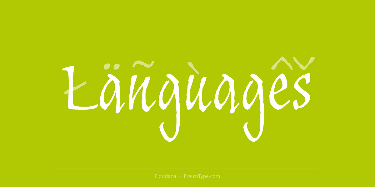 Floridana, a Script Font by preussTYPE (Photo 4 of 8)