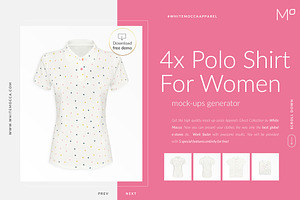 Women Polo Ghost Mock-ups FREE DEMO