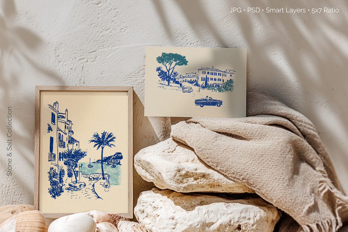 Mediterranean Frame & Card Mockups, a Household Mockup by NikiArts (Photo 7 of 18)