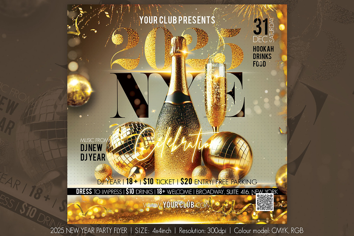 New Year Party Flyer, a Flyer Template by Artolus (Photo 1 of 2)