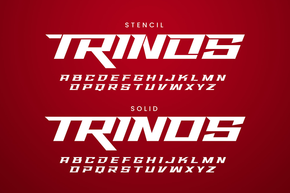 Trinos - Sporty Tech Font, a Font by Arterfak Project (Photo 6 of 15)
