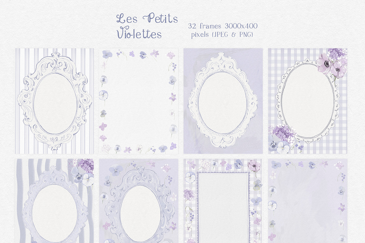 Purple Cottagecore Flowers PNG, a Decorative Illustration by whiteheartdesign (Photo 2 of 17)
