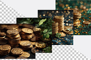 Gold Coins Pile St Patrick’s Backgro, a Background Graphic by SVGArt (Thumbnail 2 of 8)
