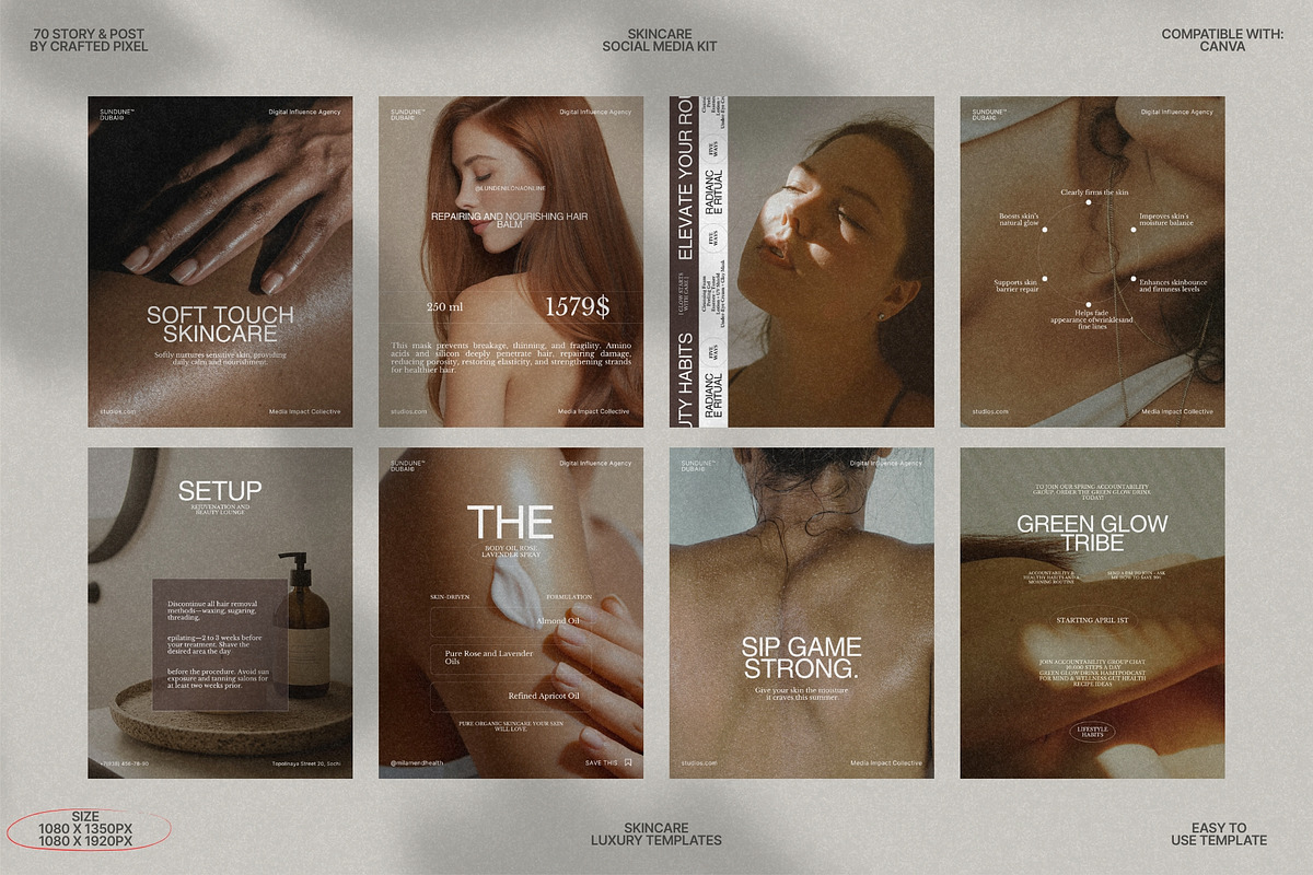 Skincare Instagram Template Pack preview 4