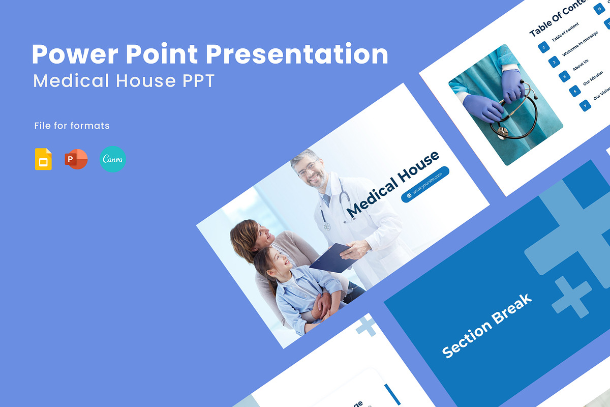 Medical House PPT Template, a Presentation Template by Recreative (Photo 1 of 6)