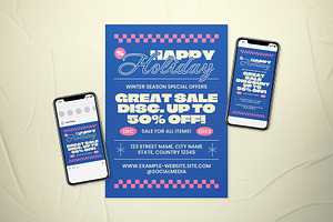 Winter Season Holiday Sale Flyer Set, a Flyer Template by The Good Store