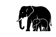 elephant family silhouette design, an Illustration by Amazin_art (Thumbnail 12 of 51)