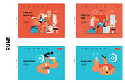 RUN! flat vector illustrations set, a Templates & Theme by Grivina's shop (Thumbnail 19 of 24)